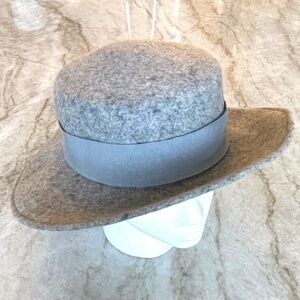 Aqua Women's 100% Wool Fedora; Made‎ in Italy; Grey (orig. $78)